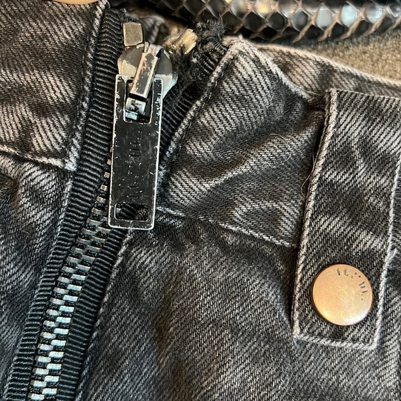 Unravel Project Black Zip Up Cotton Denim Shorts Size 28/4 - Picture 10 of 11